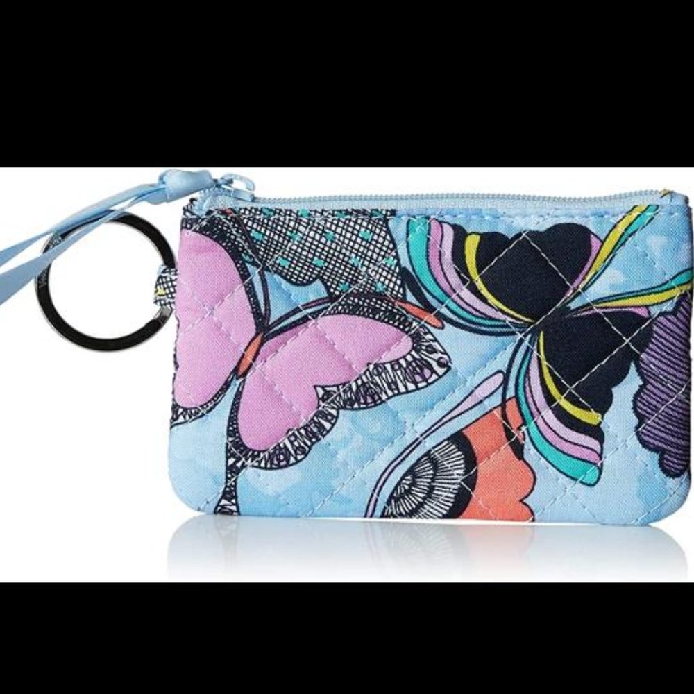 Brand New Vera Bradley Women's Cotton Zip Id Case Wallet